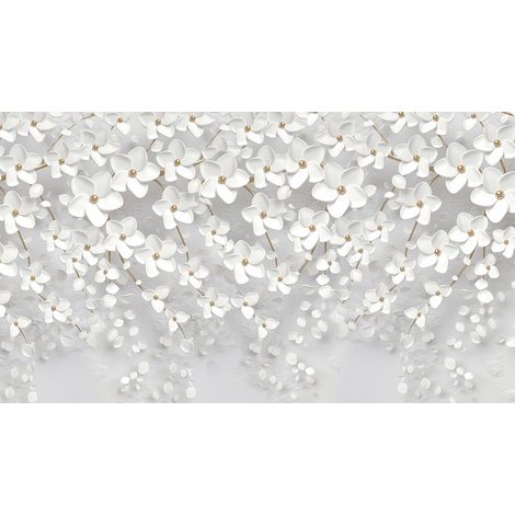 Papier peint panoramique - Fleurs 3D - 130 cm x 73 cm (1/2)