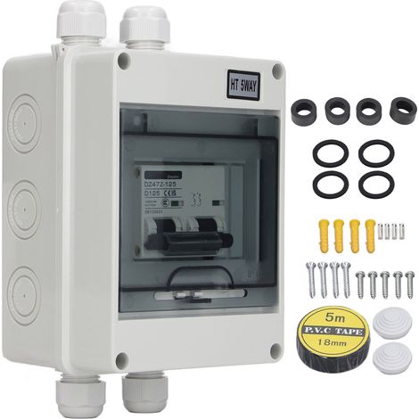 Disjoncteur miniature DC 2P 125A IP65 étanche sectionneur pour système solaire photovoltaïque 1000V (1/5)