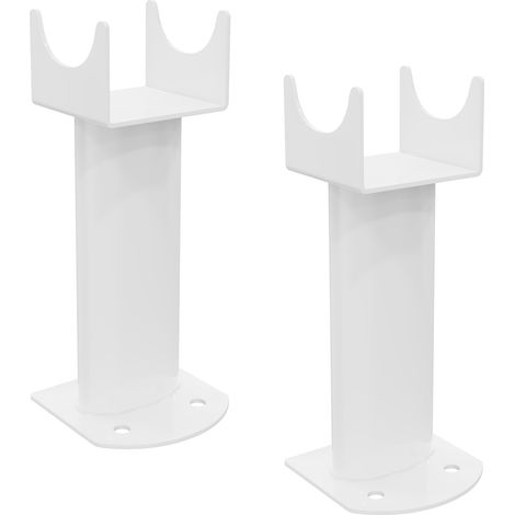 NRG Floor Mounting Radiator Leg Kit for Oval Column Designer Radiator White (1/2)
