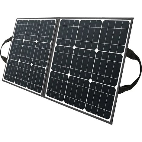 100 W 18 V tragbares Solarpanel, FlashFish faltbares Solarladegerät mit 5 V USB 18 V DC-Ausgang, kompatibel mit tragbaren Generatoren, Smartphones, Tablets und mehr (1/5)