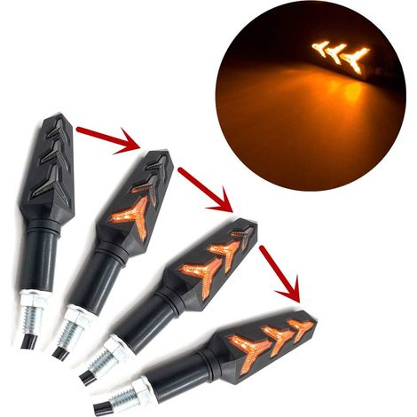 Clignotants LED défilant Moto Triple séquentielle LBP12LED