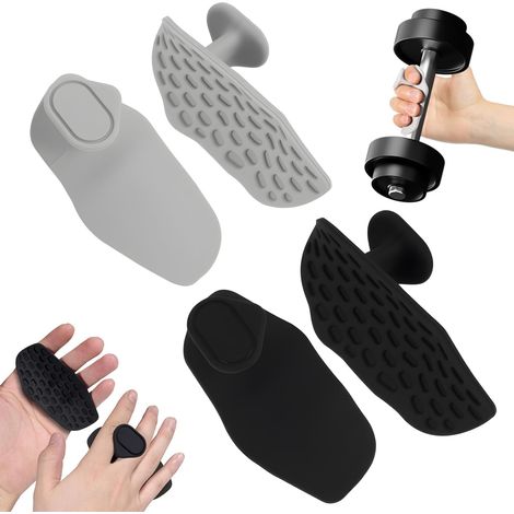 2 paires Grip Musculation Silicone Antidérapant pour Haltérophilie et Cross Training, Grip Rypt Ergonomique Sans Doigts, Protege Main Musculation Homme Femme pour Barre Tractions (1/5)