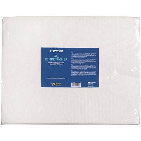 Paños  absorbentes  de  aceite  L.40cm  An.50cm  Gr.1cm  10x10  Paños/Caja  TECWERK (1/3)