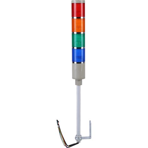 Ortviai Lampe à tour industrielle 4 niveaux RGBY avec clignotement, modèle LTA205-4, 220 V, ABS résistant (1/5)