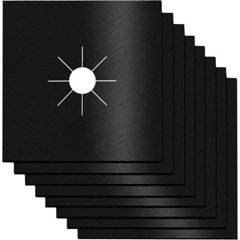 8 Pcs Brûleur de Cuisinière Réutilisable Couvre Plaque de Cuisson à Gaz Protection D'écra Cuisinière Gaz Protecteur Pad Antiadh (1/4)