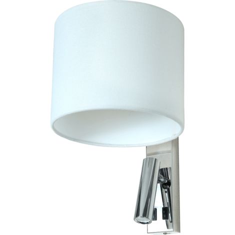 Design Konische Wand-Leselampe Chrom und Stoff - Symetra (1/4)