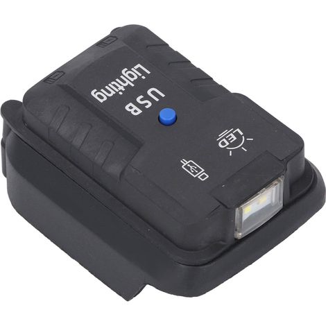 Adaptateur Batterie 18V Lampe LED Sans Fil 100LM 2 Ports USB Power Bank Compact pour BL1850 BL1840 BL1830 (1/5)