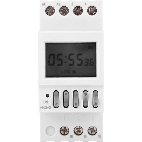Regolatore di controllo da 220 V 3 A per campanello scolastico e industriale con timer integrato e supporto a parete in acciaio inossidabile.