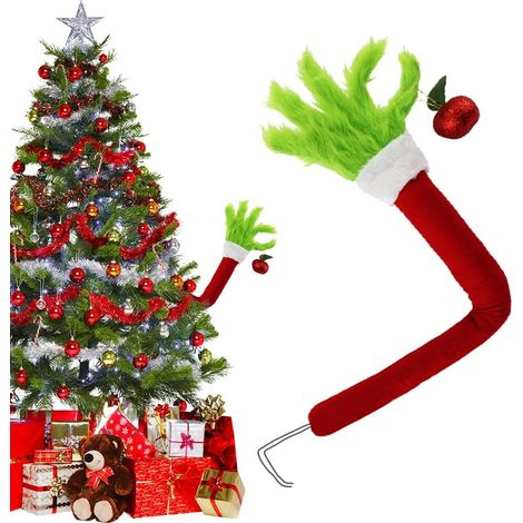 Brazo del Grinch - Adorno para árbol de Navidad - Mano del Grinch - Adorno para árbol de Navidad - Bonita decoración festiva (1/5)