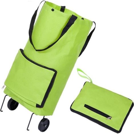 Chariot de courses pliable - GH - 2 en 1 - Sac étanche - Roues pliables - Tissu Oxford 600D (1/4)