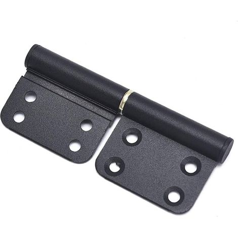 2 charnières en acier inoxydable pour portes de placard, armoire, boîte de distribution, porte de meuble, charnière industrielle (Couleur : Noir) (1/5)