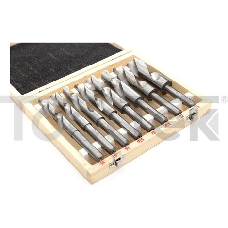 PUNTE PER TRAPANO 8pz FERRO HSS 14-25,5mm RIDOTTE METALLO ACCIAIO (1/5)