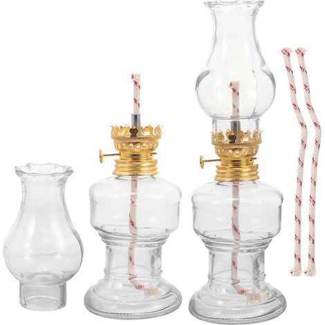 Sets Petroleumlampen im Vintage-Stil aus transparentem Glas, Tischlampen-20.5x6.5cm-Assorted Color (1/4)