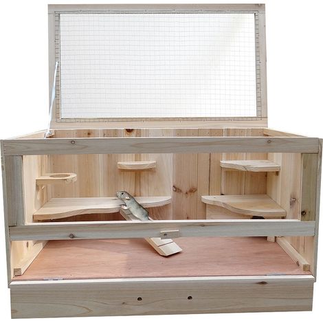 legno gabbia di criceto roditori recinto stabile WOW (1/4)