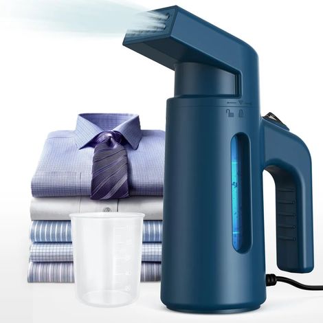 Fer à repasser vapeur portable 700 W, double sortie vapeur, réservoir d'eau de 180 ml, chauffe rapide en 40 secondes, idéal pour la maison et les voyages. (1/5)