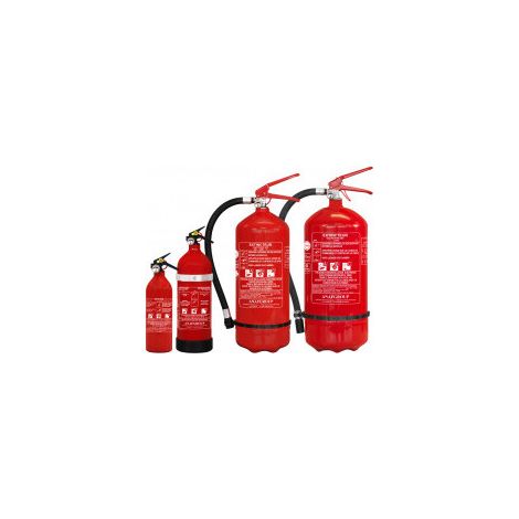 Pulverlöscher (Brandklassen A - B - C) Bezeichnung: Pulverlöscher 1 kg Maße Ø82 x H.295 mm Brand 5a 34b C