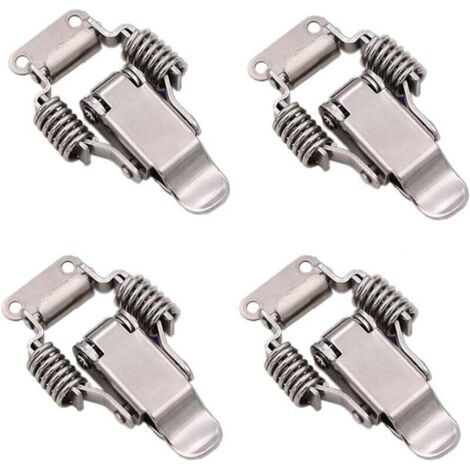 4 pièces Loquet de Serrage en Acier Inoxydable, Outil à Dégagement Rapide pour Boîte, Tiroir et Armoire (1/4)