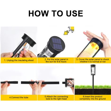 Wasserdichte LED-Solarleuchten für Rasen, Terrasse und Garten, Landschaftsbeleuchtung.