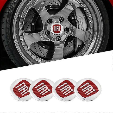 Autocollants de roue de voiture en métal, 4 pièces, Badge d'emblème de capuchon de moyeu automatique pour Fiat Astra 500 Grande Bravo Punto Panda Ducato Tipo Stilo Freemont