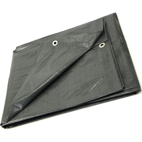 1 Bâche De Protection Gris 2x4m Œillets Aluminium Polyéthylène Jardin (1/5)