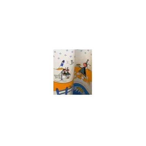 Nappe en coton motif breton – Authenticité et charme de la Bretagne - 160x160cm - Bleu
