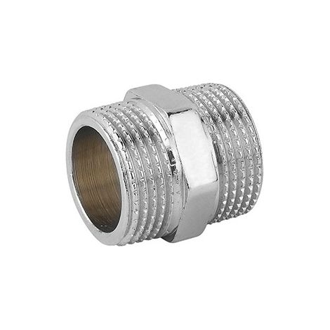 Niplles doppio mm ottone cromo 1/2