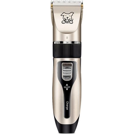 Professionelle, geräuscharme, per USB wiederaufladbare Tierhaarschneidemaschine mit Kammaufsätzen für Hunde, Katzen und Kaninchen (1/5)