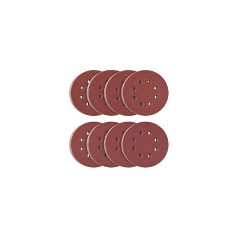 Dischi abrasivi autoadesivi da 125 mm, 60 pezzi, dischi abrasivi, grana 40/60/80/120/240/320, 6 fori, ideali per levigatura/lucidatura/rimozione della ruggine - Crezuo