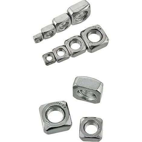 50 unités DIN557 GB39 M3 M4 M5 M6 M8 Écrous carrés en acier (1/3)