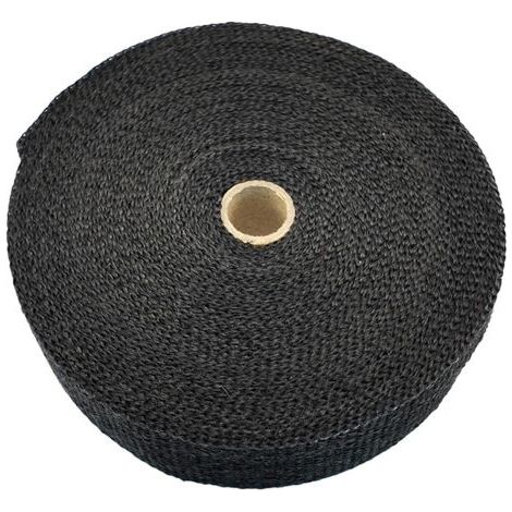 5m Noir Haute Isolation Thermique Tuyau D'échappement Wrap Bande Tissu pour Voiture Moto (1/5)