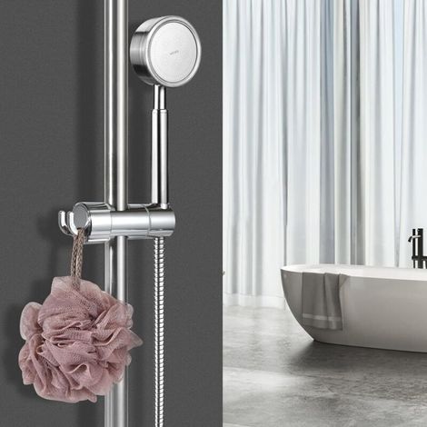 Universel Support de Pommeau de Douche pour Salle de Bain Support de Douchette Support de Douche à Main Remplaable, 1627mm à Diamètre Réglable Adapté à la Barre de Douche