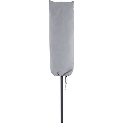 Copertura per Ombrellone da giardino 157x69x53 cm Grigio Poliestere PVC coperto Patio esterno Sibilla Chuva