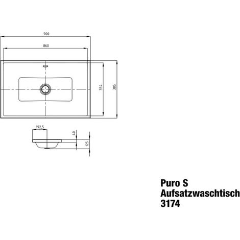 KALDEWEI 909007253001 Lavabo d'appoint PURO S Mod.3174