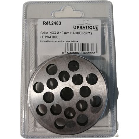 Rejilla de acero inoxidable ø 10 mm universal picadora N°12 - La Práctica