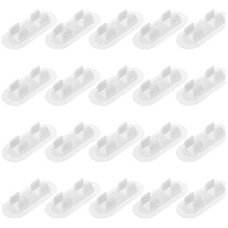 20pcs Colliers de Serrage pour Tubes Auto-adhésifs en Plastique, Support Tuyau Blanc, Fixation Rapide et Entretien Facile Plomberie Domestique - (1/5)