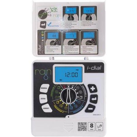 Centralina Irrigazione I-Dial Interno Rain Zone 8 Volt 220/24 - 1 Pz (1/2)