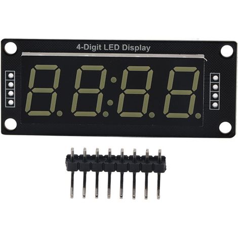 Afficheur LED 4 chiffres 7 segments blanc – Compatible Arduino avec bibliothèque TM1637 – Module facile à utiliser (1/5)