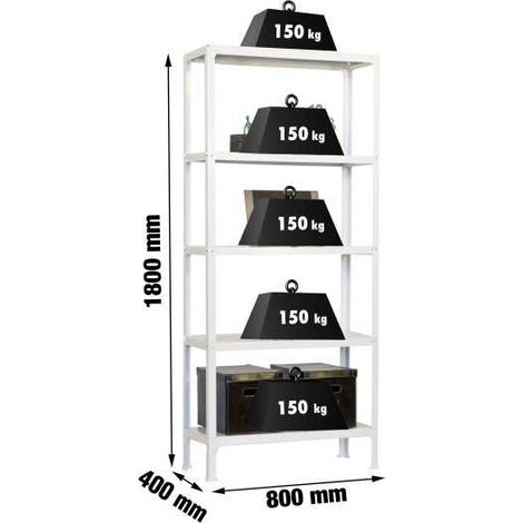 Estantería SIMONRACK Simonhome click mini 5/400 blanco/blanco (1/2)