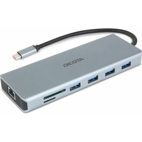 DICOTA D32065 hub & concentrateur USB 3.2 Gen 1 (3.1 Gen 1) Type C Argent (1/4)