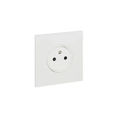 PRISE DE COURANT 2P+T 16A - 250V ARNOULD ART ÉPURE BLANC SATIN ARD67931 (1/3)