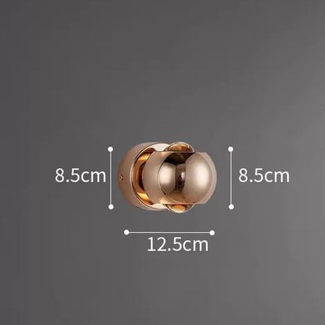 10-W-Nachttischlampe, 360° drehbare Wandleuchte, schlichte Wandleuchte fürs Schlafzimmer, moderne LED-Wandleuchte, dreifarbiges Licht, geeignet für Badezimmer/Wohnzimmer/Schlafzimmer (Gold)