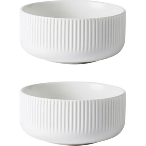 Lot de 2 saladiers, grand saladier de service, bol profond pour la cuisine, ensemble de bols en céramique pour soupes et céréales, compatible lave-vaisselle et micro-ondes, facile à nettoyer..