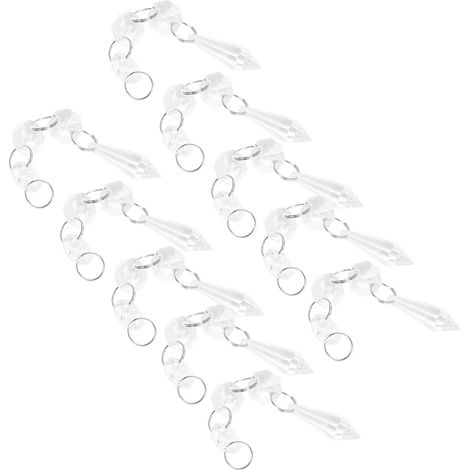 10 pièces/sachet de guirlandes de perles acryliques pour lustre, lampe, décoration de mariage et de fête (1/5)
