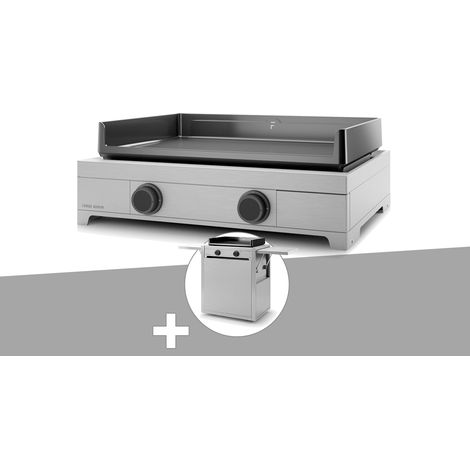 Plancha gaz Modern 60 inox avec chariot - Forge Adour