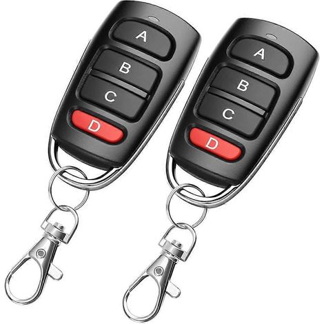 Lot de 2 télécommandes pour porte de garage, 433,92 MHz, pour portail. (1/5)