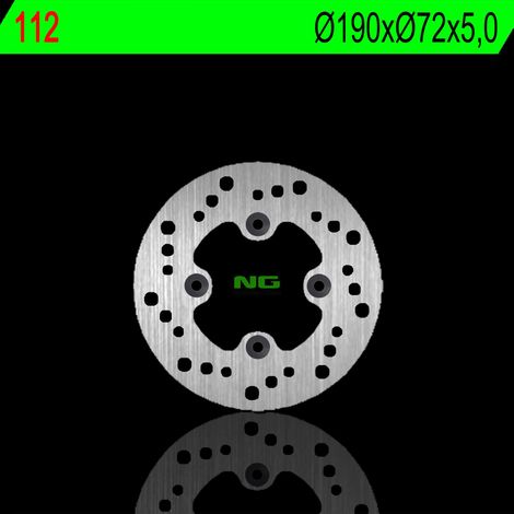 Disco de freno delantero NG para Honda Helix 250 1995-1999, 190x72x5mm, 4x10,5mm.