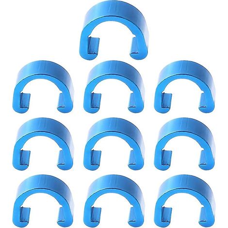 Packung mit 10 blauen C-Clips für Kabelführungen am Mountainbike (1/5)
