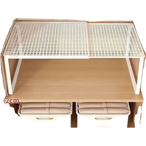 Estantería para armario, altura regulable, diseño que ahorra espacio, blanca - L (1/2)