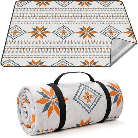 Manta Para Picnic - Impermeable Y Resistente Al Arena - 200x200 Cm - Tela Oxford De 3 Capas - Lavable En Máquina Y Plegable Con Asa De Transporte - Para 4 A 6 Personas (1/5)