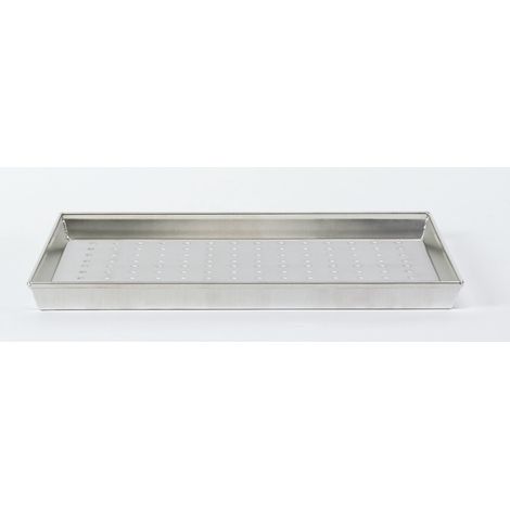 Pentole Agnelli Pasticceria e Pizza Teglia Rettangolare in Lega 3003 Forata, Alluminio, 50 x 35 x 3 cm